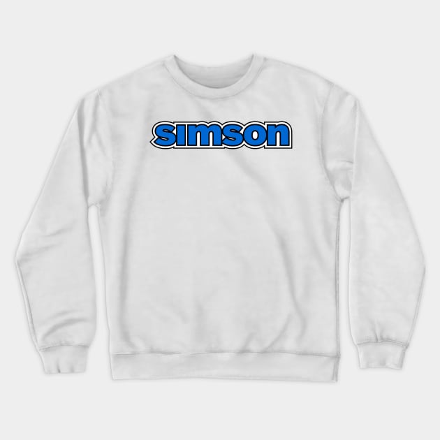 Simson logo (blue) Crewneck Sweatshirt by GetThatCar